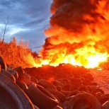 Крупный пожар в Гродненской области: ликвидация продолжается